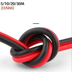 5/10/20/30m 2핀 22 AWG UL2468 2*0.5mm 연장 케이블 12v 24v LED 스트립 테이프 연결 전선용