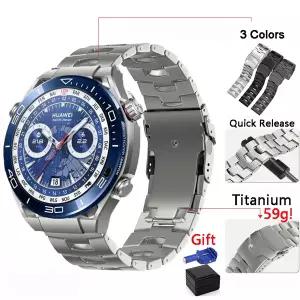 호환  화웨이 워치 얼티메이트용 솔리드 티타늄 스트랩 초경량 시계 밴드 화웨이 GT 3 GT2 프로 밴드 GT3