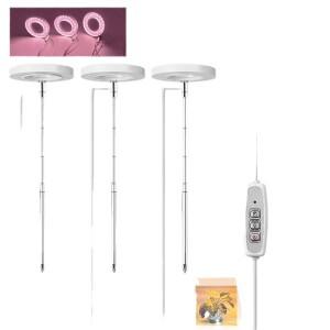 전체 스펙트럼 실내 태양광 LED 성장 조명, 4단계 디밍, 다육 식물, 꽃 바닥 텔레스코픽 필 라이트