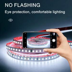 5M 10M DC24 WS2811 흐르는 물결 LED 스트립 라이트 SMD2835 경마 픽셀 주소 지정 가능 유연한 선형 램프