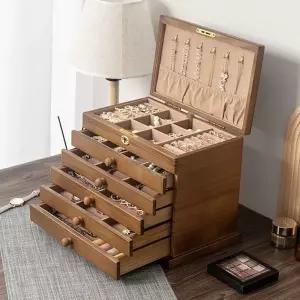 원목 주얼리 케이스 귀걸이 보관함 정리함 목걸이
