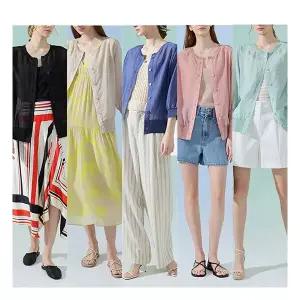 25SS 최신상 인견 블렌딩 썸머 Sheer 크리즈 가디건 3종+모달 탑 블라우스 1종총 4종 HB251F0406SH 3129590