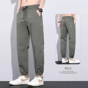 록쉬블몰 팬츠 남사친 여름 캐주얼 트레이닝 허리 쿨링 조임 얇은 춘추 순면 배기 HO3