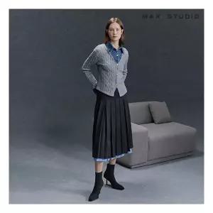 막스스튜디오 플리츠 셔츠 레이어드 스커트 런칭 가격 59,900원