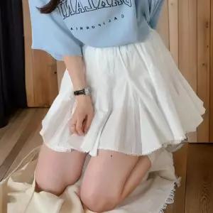 [신상오픈런]여성용 레이스 장식 셔링 미니스커트와 속바지 (33139212)