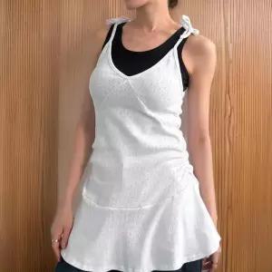 [신상오픈런]여성 리본 나시 레이어드 플레어 미니 원피스 (33138776)