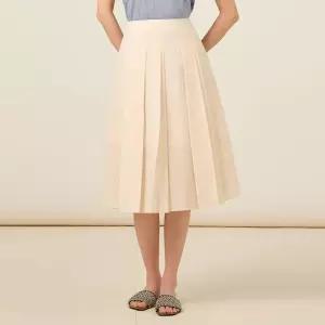 [백화점정품] 26년NEW 빈폴레이디스 빈폴 BEANPOLE 변형 플리츠 스커트 아이보리 (BF5427C060)