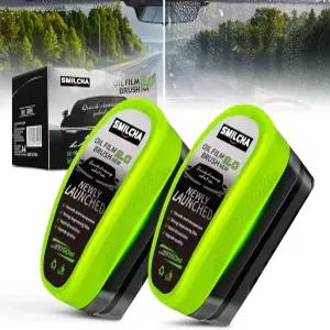 스밀차 뉴 2PCS 오토 글래스 디그리저 오일 필름 클리닝 브러시 세트 - 궁극의 선명도를 위한 윈드실드