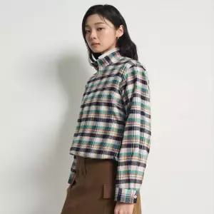 [백화점정품] 26년NEW 빈폴레이디스 빈폴 BEANPOLE 캐주얼 체크 집업 아우터형 셔츠 - 네이비BF6164C01R