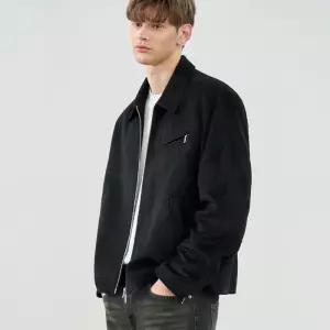 [매장정품] 드로우핏 커버렉 스웨이드 블루종 자켓 [BLACK] 2422675