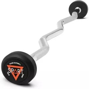 고무 코팅 고정 바벨 프리로드 웨이트 이지 컬 솔리드 스틸 역도 운동용 가중 바 보디빌딩 근력 운동