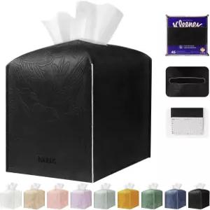 티슈 박스 홀더 커버 사각 큐브 욕실 테이블탑 주방 나이트 스탠드 사무실 가정 자동차용 바닥 벨트가 있는