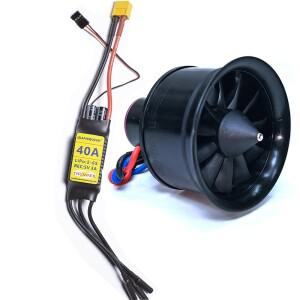 ApisQueen 항공기 모델용 전기 덕트 선풍기, 추력 벨트 11 개 블레이드, 50mm EDF 4S 4300KV 950G