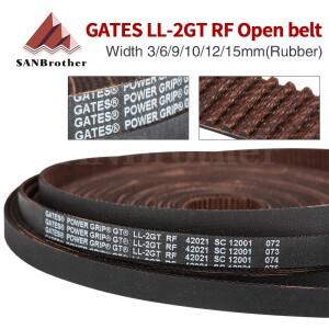 GATES GT LL-2GT RF 개방형 동기 타이밍 벨트 폭 3/6/9/10/12/15mm 고무 저먼지 저진동 VORON 3D 프린터