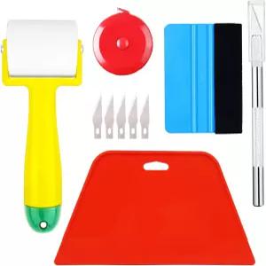 에코모닝 벽지 도구 키트 스무딩 솔기 롤러 하드 스퀴지 줄자 공예 칼 포함