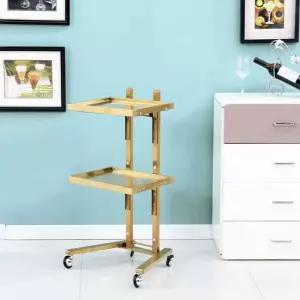 접이식 트롤리 웨건 카트 미용 유틸리티 선반 테이블 왜건