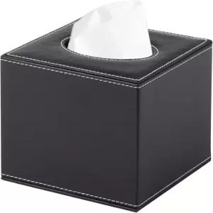 PU 가죽 티슈 박스 커버 사각형 업그레이드 대형 냅킨 홀더 펌핑 종이 케이스 디스펜서 자기 바닥이 있는