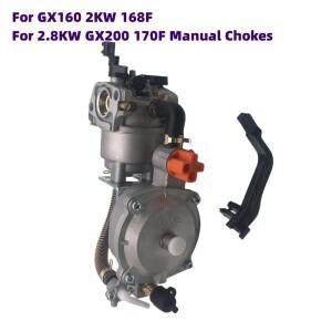 카브레타 LPG NG 변환 발전기, 듀얼 연료, 수동 초킹 코일, 전동 공구, 2.8KW, GX200, 170F, GX160, 168F