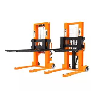 전동 리프트 이동식 지게차 스태커 포크리프트 화물 운반 수동 핸드카 적재