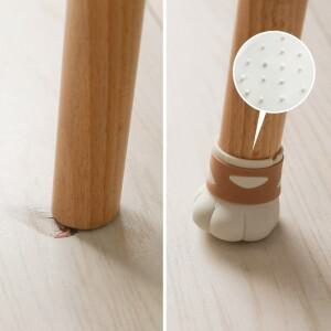 고양이 발 모양의 실리콘 의자 다리 패드 가구 소음 감소를위한 미끄럼 방지 감소 바닥 보호 커버