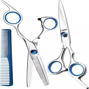 MEUUT 헤어 커팅 가위 세트 6.5인치 미용실 및 가정용 스타일링 빗 텍스처링 정밀 가위가 포함된 묽은