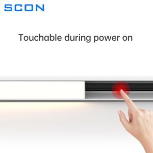 SCON 현대 마그네틱 트랙 라이트, 화이트 레일 천장 시스템, 실내 조명, 스포트 오목한 LED