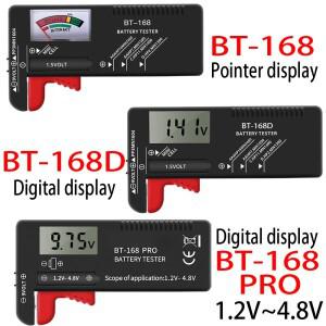 BT-168 AA/AAA/C/D/9V/1.5V 배터리 범용 버튼 셀 색상 코드 미터 표시 볼트 테스터 검사기 전원