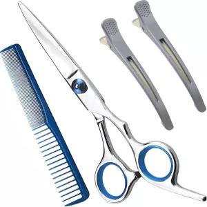 MEUUT 헤어컷 가위 세트 6.5인치 전문가용 및 가정용 헤어컷을 위한 스타일링 빗 노 스내그 클립이 포함된