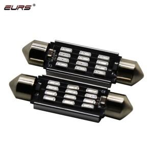 EURS 31MM 36mm 41mm 돔 라이트 12SMD 4014 CANBUS 오류 무료 자동차 인테리어 전구 번호판 램프 화이트