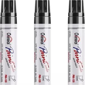 해외 영구 페인트 마커 펜 금속 암석 목재 직물 플라스틱 캔버스 머그컵 돌 유리용 블랙 오일 기반 3팩