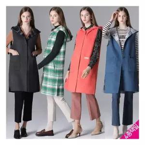 르오트 스프링 울 블렌디드 리버시블 후드 베스트 3129808