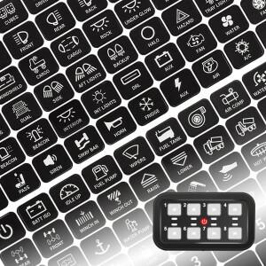 푸시 버튼 스위치 스티커 120 라벨 6/8/12 갱 터치 패널 데칼 해양 보트 캠핑카 제어