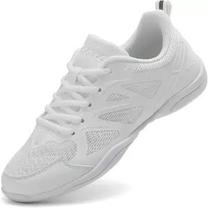 Kvwqoty 치어리딩 여자 운동화 댄스 체조 훈련 테니스 대회 스포츠 유연한 청소년용 텀블링 슈즈