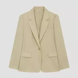 백화점 리스트 린넨 싱글 원버튼 자켓 TWWJKP62010