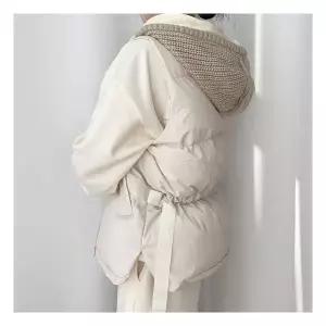 [니까니까]여성용 니트 후드 스트링 패딩조끼 3129829