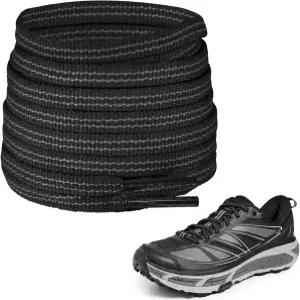 호카 클턴/본디/린콘/스카이플로우 스니커즈용 NDTEZUGT 스트라이프 신발끈 프리미엄 6mm 폴리에스터 끈