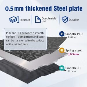 어드벤처러 5X 빌드 플레이트 PEI 멀티 컬러 235mm 양면 Ad5x 플래시포지 탈착식 가열 베드 플랫폼 3D 프