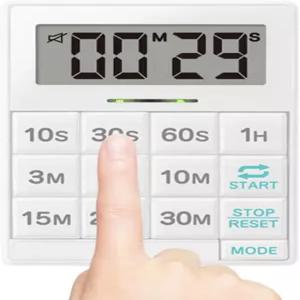 드레텍 원 푸시 타이머 저스트 프레스 이지 시간 절약 간격 무음 주방 디지털 자석 스탠드 빛 공부 근력
