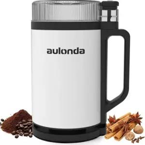 AULONDA 프로페셔널 전기 커피 그라인더 10온스 대용량 또는 원두 및 향신료 원터치 푸시 버튼 컨트롤