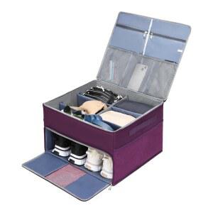 의류용 큰 골프화 트렁크 모자 골프 2켤레를 골퍼용 신발 남성 접이식 칸막이 방수 정리함 위한 보관함, 가방 포함 4개의