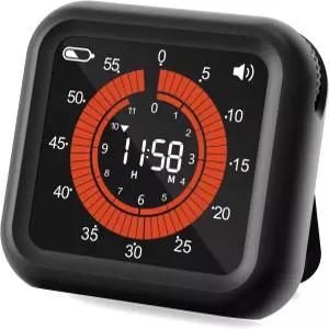 MeeSmeek 디지털 비주얼 타이머 볼륨과 밝기를 조절할 수 있는 대형 디스플레이 마그네틱 카운트다운 주방