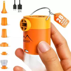 휴대용 풀 팽창식 공기 펌프 5kPa 업그레이드 전기 캠핑 여행용 진공 미니 팽창기 배터리 매트리스 침대