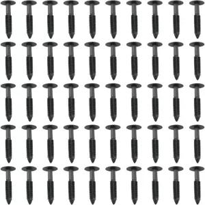 TAODAN 50PCS 나일론 리벳 프레스온 블라인드 2인치/5.08cm 비닐 셔터 패스너 창 패널 네일 잠금 핀 블랙
