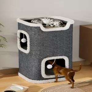 낮은캣타워 미니캣타워 노령묘 캣선반 뚱냥이 소형 이층