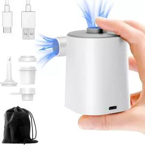 풍선용 미니 에어 펌프 휴대용 전기 타입C 충전식 빠르게 팽창 풀 플로트 매트리스 수영 링 진공 보관