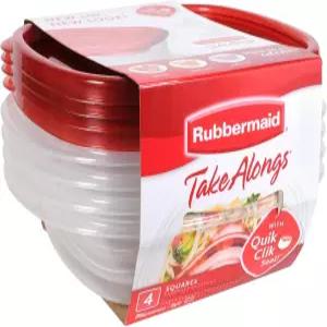 러버메이드 테이크어롱 샌드위치 식품 보관 용기 2.9컵 틴트 칠리 4개들이
