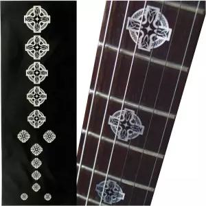 조코모 메탈릭 셀틱 크로스 기타 인레이 스티커