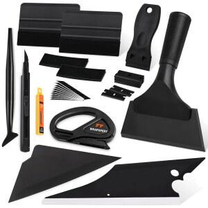 WRAPXpert 윈도우 틴트 키트 15 설치 유틸리티 차량 유리 플라스틱 랩 커터 비닐 있는 스퀴지 필름 스크레이퍼 보호 칼날이 나이프 안전 도구 PCS