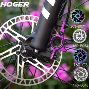 HOGER 자전거 디스크 브레이크 140 160 180 203 볼트가있는 로터 유압 도로 산악 MTB 오일 슬릭 부품