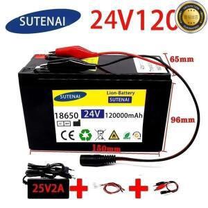 24v 120A 리튬 이온 18650 배터리 전기차 팩 21V-25V 35Ah 내장형 BMS 30A 고전류